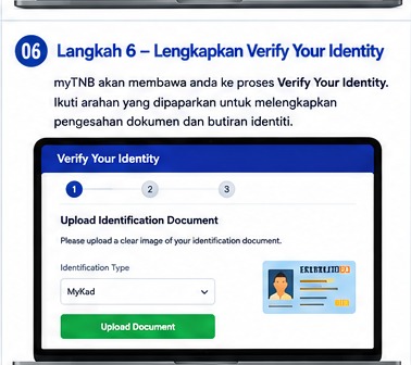 Proses Verify Your Identity dalam myTNB