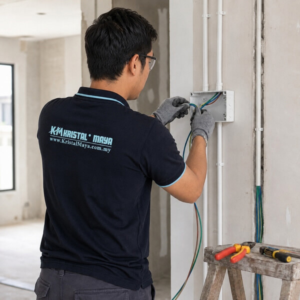 Kerja pemasangan wiring elektrik semasa renovation