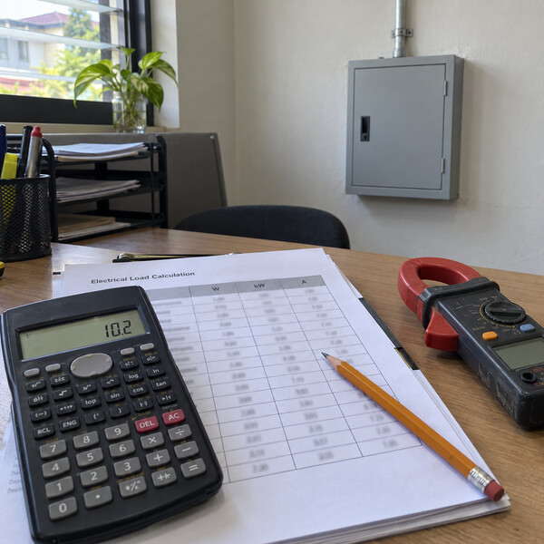 How to calculate electrical load in kW and ampere