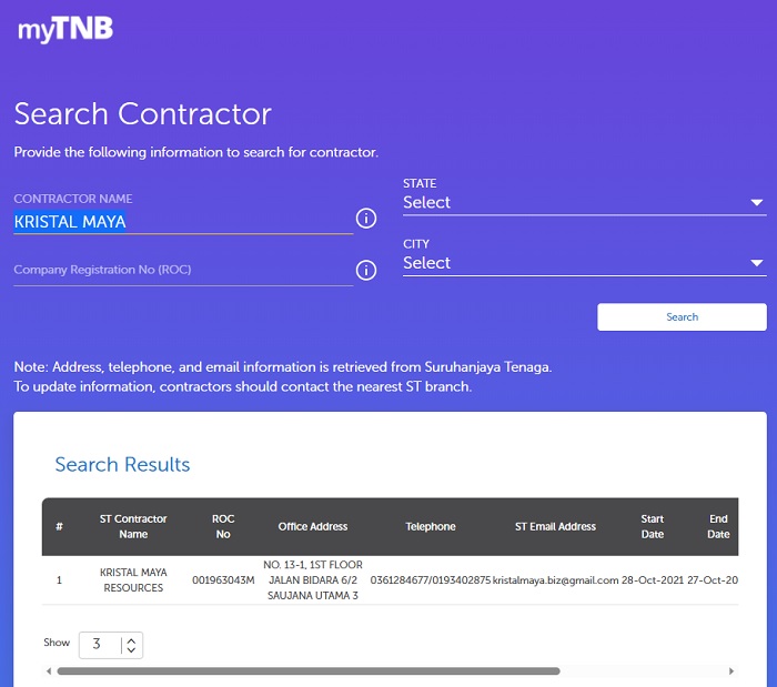 senarai kontraktor tnb